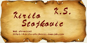 Kirilo Stojković vizit kartica